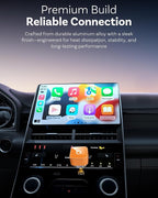 OTTOCAST Mini Cube 3.0 Wireless Carplay Adapter for Apple iPhone, 2-in-1 Car Play Android Auto Adapter, Convert Wired CarPlay to Wireless, Low Latency (Orange, USB C)