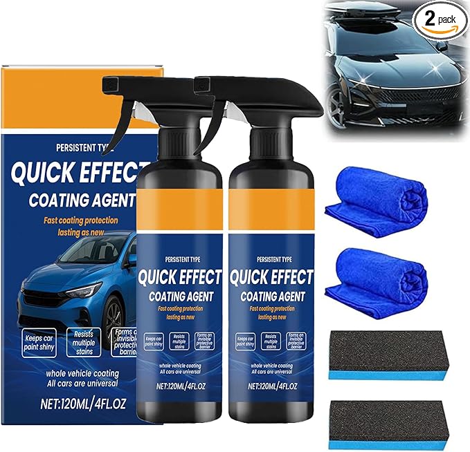Advanced Car Quick-acting Coating Agent Spray, Persistent Type Quick Effect Coating Agent, Multifunctional Car Scratch Remover, Universal Vehicle Use 2Pack