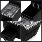 Center Console Between Seat Organizer for Minivans,SUVs,Compatible with Jeep CJ-5 1976-1983, CJ-7 1976-1986,Wrangler YJ 1987-1995, Console Organizer Storage Box with Cup Holders,phone storage,drawers