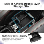 LUWU Center Console Organizer Compatible with 2022-2024 2025 2026 Subaru WRX Accessories Armrest Console Secondary Storage Box Insert Tray ABS Material Black (Standard Six-Speed Manual Transmission)