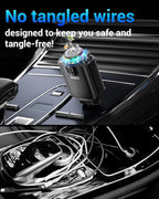 W & O Car Charger Fast Charger for iPhone17/16/15,69W Retractable car Charger with Aromatherapy and Starlight,5 in 1 Fast Car Charger with L/C Cables,Car Charger Adapter for iPhone,Android（Purple）