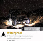 PSEQT 10 Pcs LED Rock Strip Lights Car Underglow Wheel Fender Well Lighting Kits Waterproof for Golf Cart Wrangler Offroad Truck RV UTV ATV Snowmobile (White)