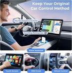 Wireless Carplay Adapter for iPhone, Convert Wired Car Play to Wireless, 2 in 1 Plug and Play Mini CarPlay and Android Auto Adapter for iOS 10 Android 11 and Above, Cars with Built-in Carplay (White)