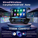 13.1 Inch 8 Core Car Radio for Chevy Silverado GMC Sierra 2014-2018 5Ghz WiFi IPS Touch Screen Silverado Stereo Wireless CarPlay Android Auto BT GPS FM/RDS Backup Camera MIC 4+64G,Black