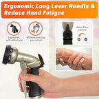 AUTOMAN Garden Hose Nozzle-7 Patterns Sprayer-2 Pack, Metal High Pressure Spray Nozzle, Heavy Duty Labor-Saving Design Water Hose Nozzle for Garden Watering, Car Washing, Window Cleaning, Pets Bathing