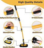 anngrowy 47.64" Car Wash Brush Mop Kit Mitt Sponge with Long Handle Car Cleaning Supplies Kit Tools Car Washing Duster Exterior Scratch Free, Chenille Replacement Head Extension Pole