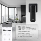 Waterless Wall Plug in Diffuser - Coverage 700 Sq.FT - Nanotechnology Plug in Scent Diffuser for Essential Oils- for Hotel and Home or Office - Smart Bluetooth APP Operation(Black)