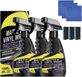 Matte & Vinyl Wrap Protection Spray, Cars Vinyl Wrap Protectant Cleaner, Quick Drying Matte Paint Cleaner for Car, Matte Finish Detailer and Spray Sealant for Cars (3 Pcs)