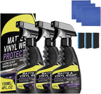 Matte & Vinyl Wrap Protection Spray, Cars Vinyl Wrap Protectant Cleaner, Quick Drying Matte Paint Cleaner for Car, Matte Finish Detailer and Spray Sealant for Cars (3 Pcs)
