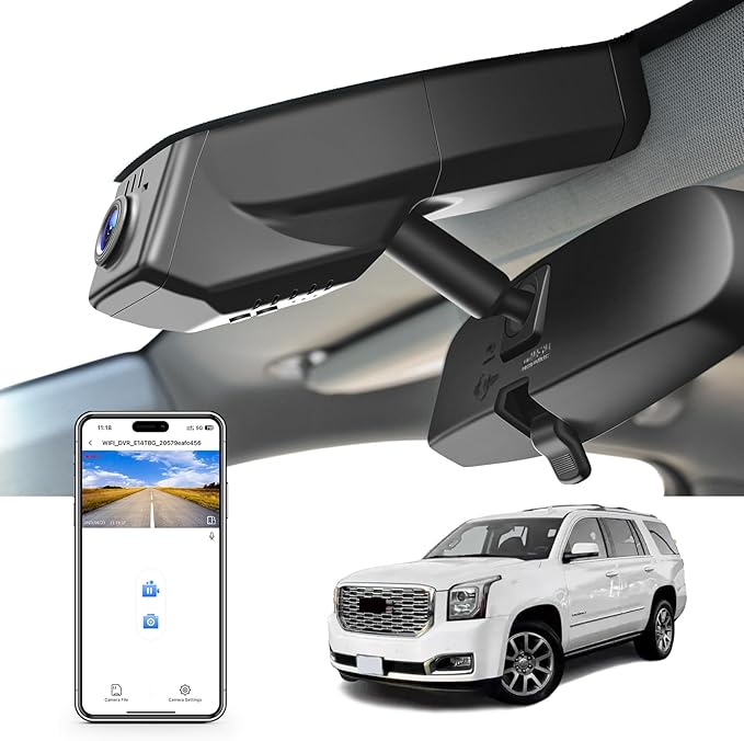 Mangoal 4K Dash Cam Custom fit for GMC Yukon, Yukon XL 2015 2016 2017 2018 2019 2020(Model C), Model C & Model D Have Same Models Years but Vehicle Sensor Cover are Different