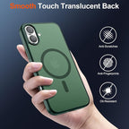 SUPFINE Magnetic for iPhone 17 Case (Compatible with MagSafe)(Military Grade Drop Protection) Translucent Matte Shockproof with Anti-Fingerprint Phone Cover 2025,Forest Green