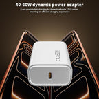 iPhone 17 16 15 Charger Fast Charging, 2Pack 40W-60W Dynamic PD USB C Charger Block Type C Charge with USB C to C Fast Charging Cord Braid Cable for iPhone 17/Air/17 Pro/17 Pro Max/16/16 Pro/15 ProMax
