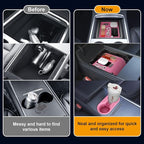 Pink Center Console Organizer 5PCS for Tesla Model Y Accessories 2024-2020 (Not Fit Juniper) Armrest Storage Tray with Hidden Box, Cup Holder Insert & Under Seat Storage - Custom Fit Interior Decor