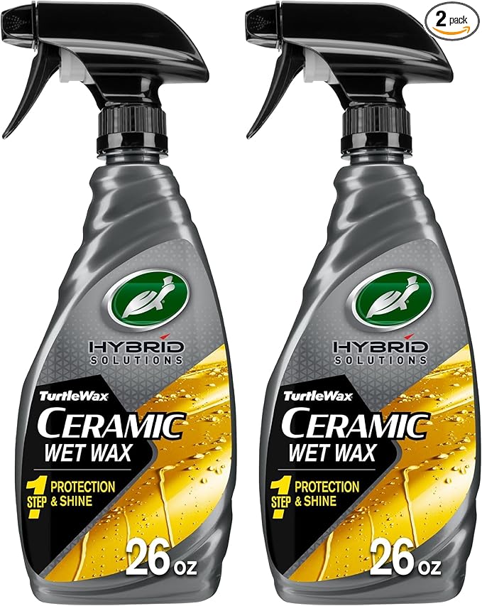 53410 Hybrid Solutions Ceramic Wet Wax, 1-Step Shine and Protection, Extreme Water Beading, Keeps Vehicle Cleaner for Longer, No Streaks, 26 oz. (Pack of 2)