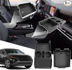 SXCY 2PCS for 2025 2026 Hyundai Tucson Center Console Organizer for 2025 2026 Hyundai Tucson (Limited) Accessories Under Console Cup Holder Tray for 2025 2026 Tucson Console Organizer(Under+Armrest)