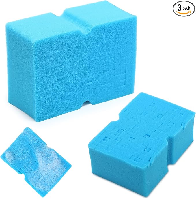 Big Sponge 2.0 Soft Car Wash Sponge with Enhanced Grip Reaches Tight Spots Safe for All Paint Types Works with Rinseless Wash Car Soap(Blue)