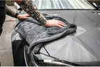 Microfiber Car Drying Towel, 1300GSM Superior Absorbency Twist Loop for Drying Cars, Trucks, and SUVs (Gray, 20"x32")