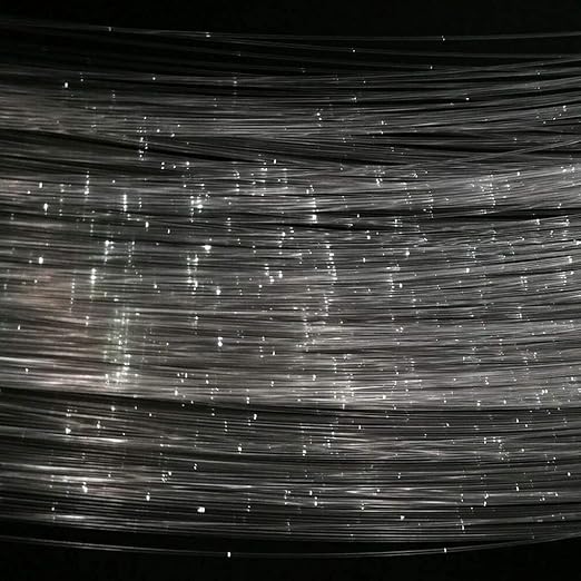 AZIMOM PMMA Plastic 150pcs*0.04in*6.5ft Flash Point Glow Fiber Optic Cable Light for LED Light Engine Driver Source Curtain Waterfall Lights Home Décor Decoration Effect