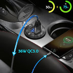 2 Pack High Voltage USB Outlet 12V 24V 36V 48V 60V Aluminum Car Charger Socket, PD 30W USB C and QC 36W Car USB Port Waterproof Cigarette Lighter Power Adapter DIY Kit with Switch for Ship Truck, etc.
