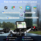 5" Motorcycle CarPlay Wireless for Apple CarPlay & Android Auto,W522 Car Play Motorbike Waterproof Touch Screen with Dual Bluetooth,GPS Navigation,Siri/G-Assist,EQ,USB/Hardwired Power Supply