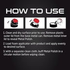 Formula 1 Metal Polish, Wheel Cleaner to Restore Shine to Rims, Grills, Exhaust, and More, Polish for Chrome, Aluminum, and Stainless Steel Surfaces, Car Cleaner for Detailing, 10 Oz