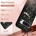 for Google Pixel 8 Pro Case - Compatible with MagSafe Women Girls Cute Magnetic Protective Cover Girly Aesthetic Sun Moon Heavy Duty Shockproof Design for Google Pixel 8 Pro Phone Cases