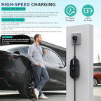 AIMILER Level 2 Tesla Charger(WiFi APP), 32A, 25ft Cable ETL Certified, 220V-240V NEMA 14-50P Plug EVSE w/Nacs Connector, Portable/Home Electric Car(EV) Charger for Tesla Model X/Y/3/S or Nacs EVs