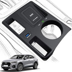 Wireless Car Charger for Audi Q3 2019-2022/Q3 Sportback 2020-2022/RS Q3 Sportback 2020-2022, 15W Qi Fast Charging Phone Charger Pad with QC3.0 USB Port for iPhone 12/13/13Pro Galaxy S22/S21
