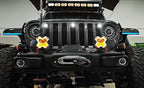iJDMTOY 3pc Set Pre-Runner Style 12-SMD Xenon White LED Grille Clearance Light Kit Compatible with Jeep Wrangler JL or Gladiator JT
