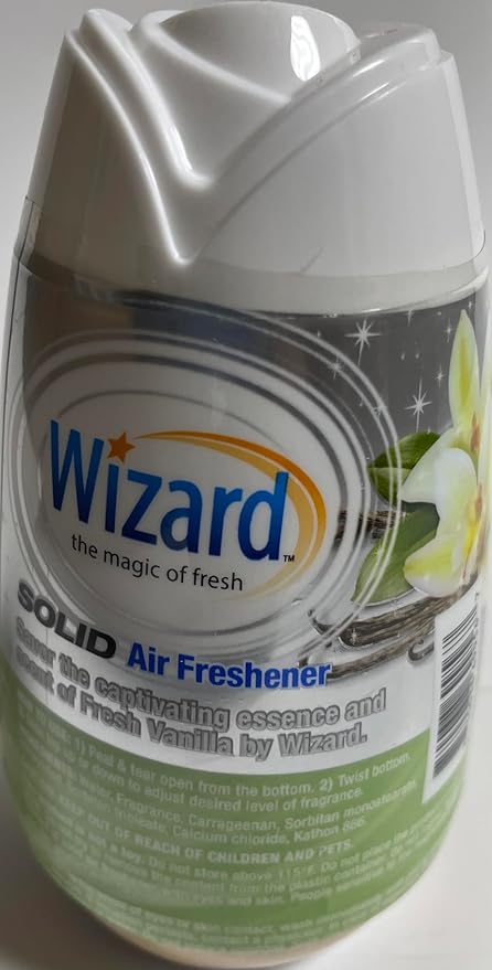 Wizard The Magic of Fresh gel Air Freshener, solid air freshener 7.8 oz Fresh vanilla (Pack of 6)