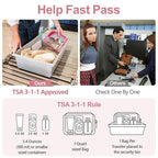 PACKISM TSA Approved Toiletry Bag 3 Medium - Quart Size Clear Makeup Bag for Carry On, Airport Security Compliant Clear Travel bag for Toiletries with Reinforced Seams, Bright Rose Red