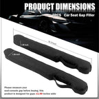 2026 New Car Seat Gap Filler 2 Pack,Leather Seat Gap Filler Strip with Fix Strap to Avoid Items from Falling,Universal Car Seats Gaps Plug Cars Interior Accessories