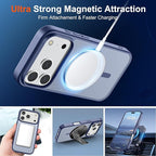 SUPFINE Magnetic for iPhone 17 Pro Case (Compatible with MagSafe)(Military Grade Drop Protection) Translucent Matte Shockproof with Anti-Fingerprint Phone Cover 2025,Lavender Gray