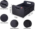 titiyiof Trunk Organizer For Suv & Sedan,Car Organizers and Storage, Waterproof Collapsible & Adjustable Straps,35L Sturdy Car Organization for Car Accessories, Tools,Sundries,2 Compartment（Black）