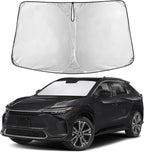 EcoNour Windshield Sunshade Compatible for Toyota bZ4X 2023 2024 2025, Sun Visor for Front Windshield & Window Sun Shade Cover, UV Heat Blocker & Protector, Car Accessories