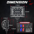 OFFROADTOWN 2Pcs 4 Inch LED Pods Side Shooter Ditch Lights Spot Flood Combo LED Bar Fog Cube Work Offroad Driving Bumper Lights for Truck ATV UTV SUV Boat