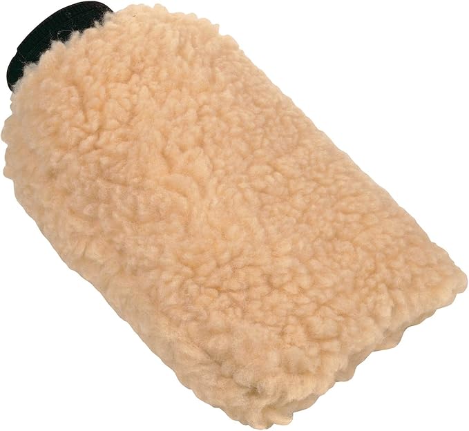 Carrand 40306 Wool Wash Mitt, Yellow