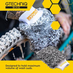 Gtechniq Bike Microfiber Wash Mitt | Ultra Low-Friction Glide, Inner Foam Core Holds High Volume of Wash Suds, Polyester Fibers Capture and Release Contaminants, Minimizes Swirls, Durable