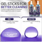 Eyeglass Gel Lens Cleaner Spray Kit - 2 x 8oz and 1 x 2oz Gel Eyeglasses Cleaner Spray Bottle + 2 Microfiber Cloth for Cleaning - Safe for All Lenses (AR Coated Included)