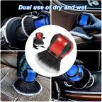 AUCELI Car Detailing Brush, Ultra Soft Auto Interior Dusting Brush with Storage Rack, Car XL Synthetic Brush Cleaning Tool, Universal Covers Large Area Inside or Outside Vehicles(Red/Style A)
