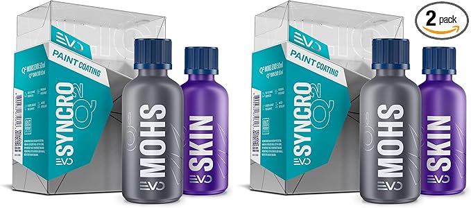GYEON Syncro EVO Ceramic Coating System Light Box Most Durable Longest Lasting Protection Hydrophobic 9H Gloss Chemical Resistance Ultra Tough Shield Auto Surface Finish Five‑Year Coating (Pack of 2)