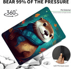 Case for Kindle Scribe,360 Degree Rotating Swivel PU Leather Stand Flip Folio Cover with Auto Wake/Sleep for Amazon Kindle Scribe Cover 10.2 Inch (2024/2022 Release),Cute Otter Green