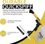 Zendex Tool - QuickSpiff Venturi Air Vacuum with Easy Empty Dust Bag - No Electricity Pneumatic Vacuum with Powerful Suction for Industrial and Personal Use - Yellow