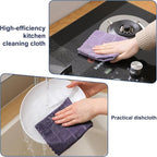 Ferdilan 80 Pack Microfiber Cleaning Cloth Roll,Lint Free Rags Paper Towels & Tear Away Reusable Towels,Washable Shop Rags,Wash Cloths Dish Rags(12" x 12") for Car Kitchen Window Garage-Dark Purple