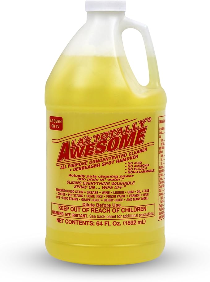 La's Totally Awesome All Purpose Cleaner Combo – 24 oz Spray + 64 oz Refill – Heavy Duty Degreaser & Multipurpose Cleaner for Home, Kitchen, Bathroom, Floors & More
