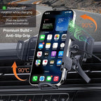 Wireless Car Charger Mount, Auto-Clamping Phone Holder with Fast Charging – Wireless Cell Phone Charging Car Mount for iPhone & Android (Air Vent Mount)