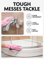Fantasticlean Microfiber Cleaning Cloth Roll -75 Pack, Tear Away Microfiber Towels, 12" x 12", Reusable, Washable, Scratch Free, Ultra Absorbent Dishcloth for All-Around Cleaning Supplies (Grey)
