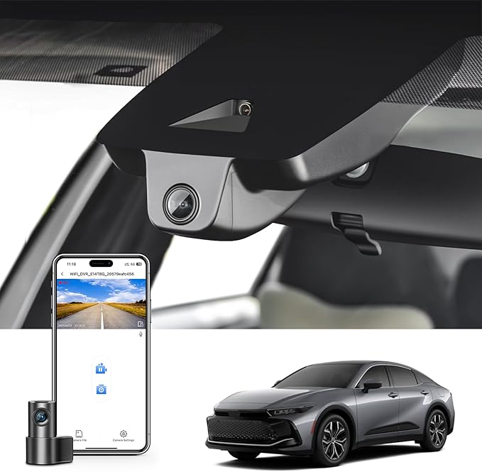 Mangoal Front 4K & Rear 1080P Dash Cam Fit for Toyota Crown 2023-2026 & Crown Signia 2025.2026, XLE Limited Platinum etc,Integrated OEM Look,UHD 2160P Video,G-Sensor,Built-in WiFi & APP,128GB Card