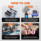 Tornado Air Cleaning Gun, Upgraded High Pressure Dryer Air Blow Gun Adjustable Wind Speed, 360° Rotating Nozzle for Thorough Cleaning Car Detailing Tools for Car Interiors & Exteriors