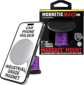Mob Armor MobNetic Maxx MS - MagSafe Compatible Car Phone Mount w/ 90º Tilt, 360º Rotation & Durable Aluminum Build, Magnetic Holder for iPhone & Android Devices, USA Assembled - Purple Chrome